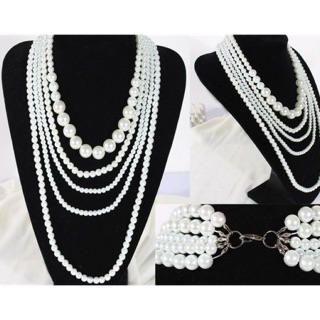 👑PEARLS NECKLACE 5 LAYERS SET👑 สร้อยคอไข่มุก 5 ชั้น