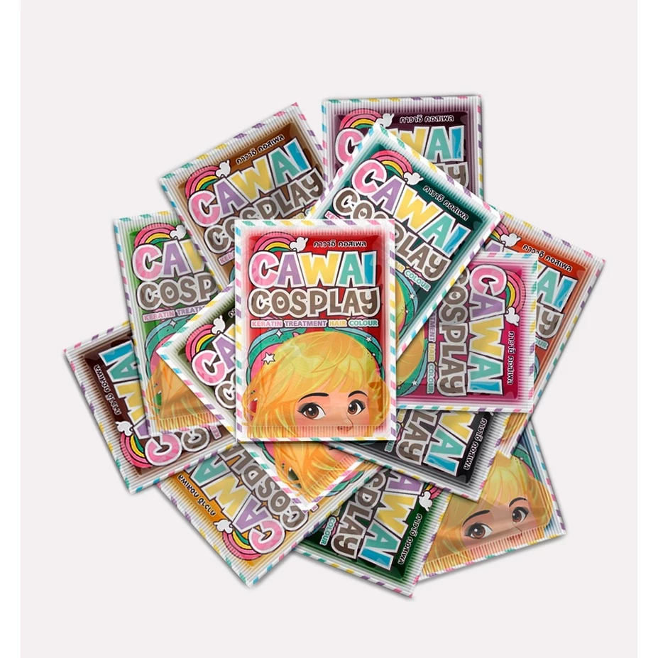 (ในไลฟ์/วิดีโอ ลด50%)CAWAI COSPLAY ทรีทเม้นท์เปลี่ยนสีผม สีผมแฟชั่น พร้อมจัดส่ง มีเก็บเงินปลายทาง!!!