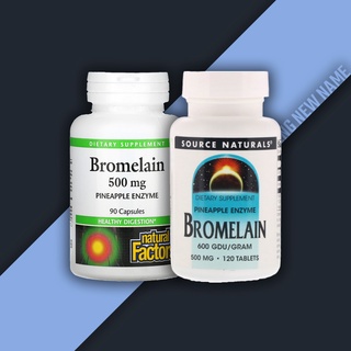 โบรมีเลน ( Bromelain ) ชนิดเม็ด Natural Factors, Source Natural