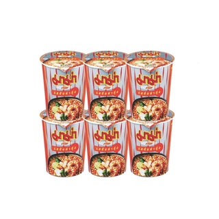 มาม่าคัพ บะหมี่กึ่งสำเร็จรูป รสต้มยำกุ้ง 60 กรัม x 6 ถ้วย Mama Cup Instant Noodle Shrimp Tom Yum Flavour 60 g x 6 cups