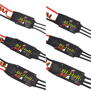 แบตเตอรี่ Rc Blheli 12A 20A 30A 40A 50A 60A 80A 2-6S Lipo 3A / 5V Bec เอาท์พุต Esc สําหรับโดรนบังคับวิทยุ