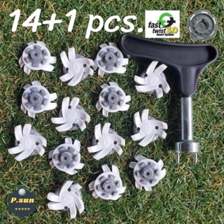 ปุ่มรองเท้ากอล์ฟ pack+ตัวไขถอดเปลี่ยน SolfSpikes golf cleats Fast twist 3.0 tri lok &amp; slim lock system &amp; wrench  tool lo