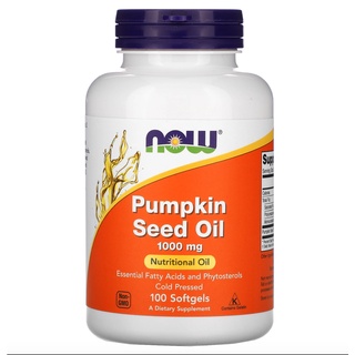 Now Foods, Pumpkin Seed Oil, 1000 mg, 100 Softgels