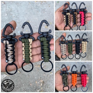 พวงกุญแจถักเชือกPARACORD(หัวพลาสติกหมุนได้)