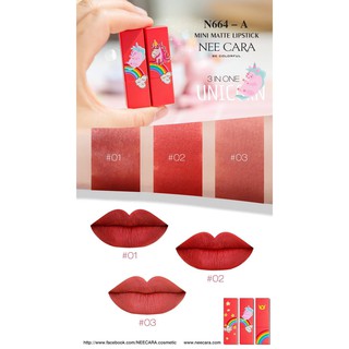 Nee Cara MINI MATTE LIPSTICK UNICORN N664 เซ็ทลิปสติก เนื้อแมท**ของแท้ พร้อมส่ง