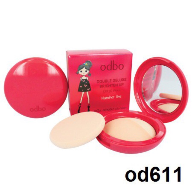 odbo Double Deluxe Brighten Up โอดีบีโอ ดับเบิ้ล ดีลักซ์ ไบรท์เท็น อัพ เอสพีเอฟ SPF20PA รหัส OD611