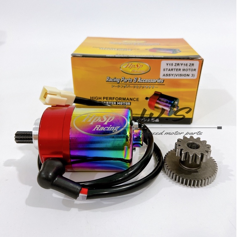 HPSP RACING STARTER MOTOR ASSY พร้อมเกียร์สตาร์ท (VISION 3) Y15ZR/Y16ZR/LC135