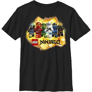 เสื้อยืดคอกลมcrew neckเสื้อยืด พิมพ์ลาย Ninjago Ninjago พรีเมี่ยม แฟชั่นสําหรับเด็กผู้ชาย และเด็กผู้หญิง อายุ 1-12 ปีS-4