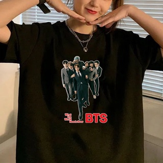 น่ารักคอกลม**พร้อมส่ง** BTS เสื้อยืดการ์ตูนแขนสั้น เสื้อยืด แฟชั่น/โอเวอร์ไซส์/คู่/พลัสไซส์/ชายเสื้อยืดผู้หญิง #21