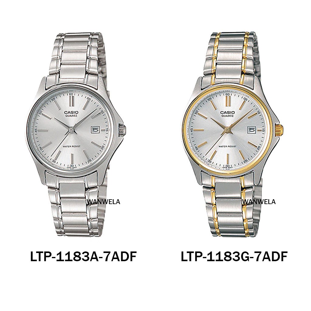 ของแท้ นาฬิกาข้อมือ Casio ผู้หญิง รุ่น LTP-1183 (สายสแตนเลส)