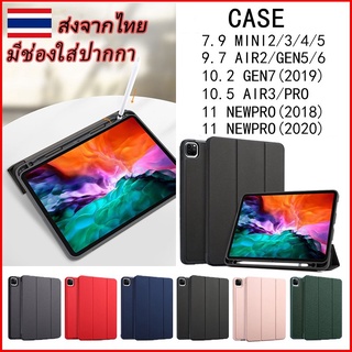 สำหรับipad10.2 2019 gen7 gen 6 ซองหนัง สำหรับiPad 9.7 2018 Air1 Air2 นุ่มสามพับ mini 2 3 45 เคสหนัง ซิลิโคน TPU