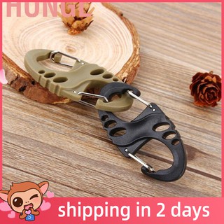 Honglai★  Climbing Hook S Type Carabiner Dual Buckle Keychain Mini Carabiner Buckle