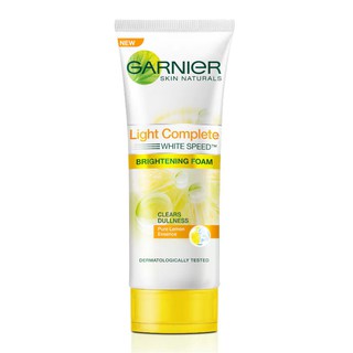 Garnier Light Complete การ์นิเย่ ไลท์คอมพลีท ขนาด 100ml/หลอด โฟมล้างหน้าเพื่อผิวกระจ่างใส