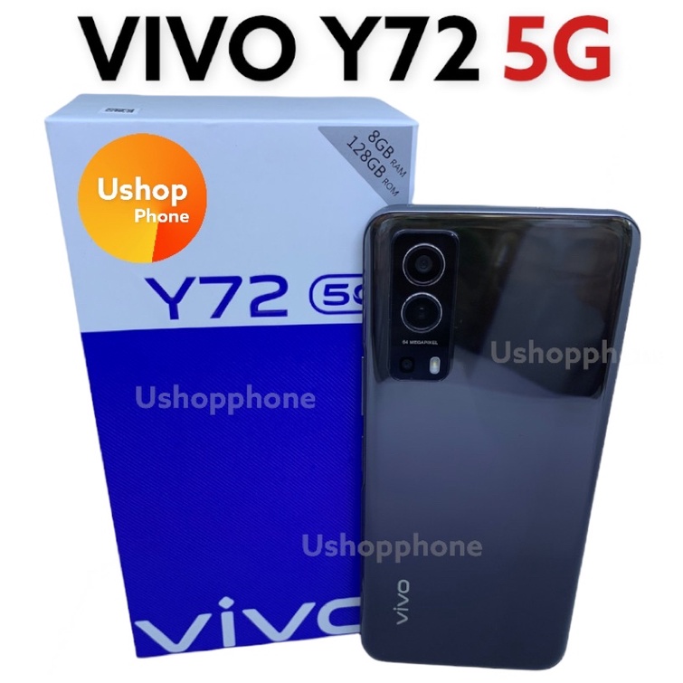 VIVO Y72 5G 8+128 GB วีโว่ โทรศัพท์มือถือ 5G I แบตเตอรี่ 5000mAh (TYP) I จอ 6.58 นิ้ว I กล้อง 64MP**มือสอง