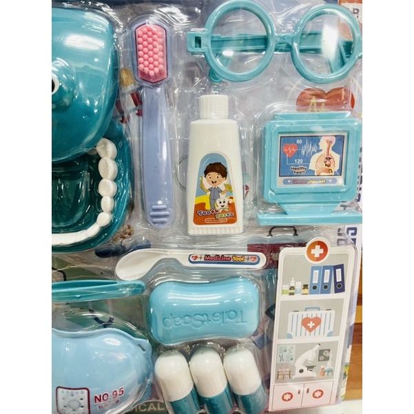หมอฟันแผงของเล่น สีฟ้า สีส้มคละส่ง สำหรับเด็ก สมมุติบทบาท ราคา ถูกที่สุด ดีลบีเคเค แกลเลอรีภาพที่ 4