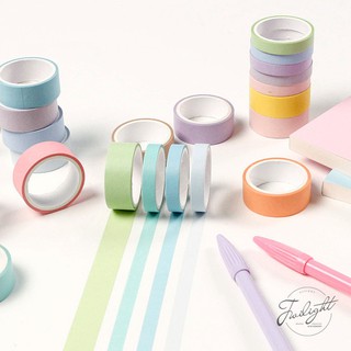 เทปตกแต่งสีพาสเทล 🍳ร้านไทยพร้อมส่ง🍳 12 สี Masking Tape pastel วาชิเทป