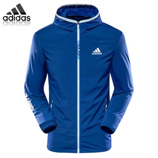 Adidas เสื้อคลุมกันแดด มีฮู้ด แบบแห้งเร็ว ระบายอากาศ แบบบางพิเศษ สําหรับผู้ชาย คู่รัก