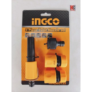 ชุดข้อต่อสายยาง5ชิ้นINGCOรุ่นHHCS05122ขนาด1/2"