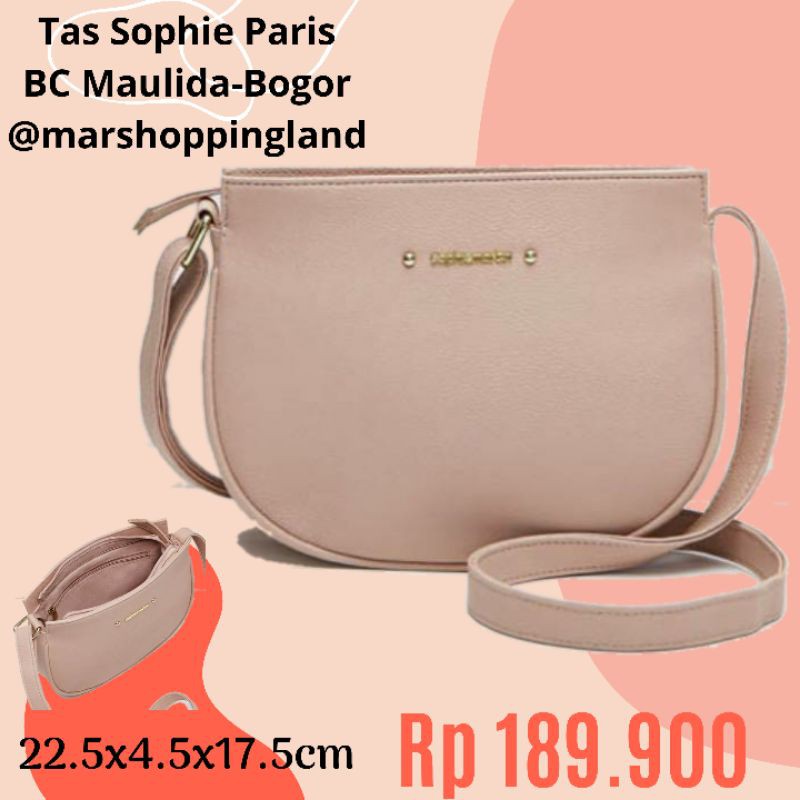 Gunnera Bag T6524P3 กระเป๋าสะพายไหล่สําหรับสตรีลาย SOPHIE PARIS สีชมพู