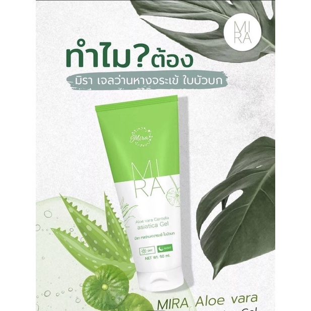 เจลมิรา เจลMira 1กล่อง (ขนาด50กรัม) เจลว่านหางจระเจ้ ใบบัวบก MIRA มิรา - รูปที่ 3