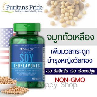 จมูกถั่วเหลืองสกัด Puritans Pride Non-GMO Soy Isoflavones 750 mg 120 Capsules