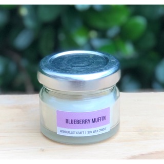 เทียนหอมไขถั่วเหลือง 100% กลิ่น Blueberry Muffin ขนาด 30 กรัม