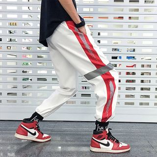 กางเกง Joggers  Hip Hop Sweatpants แถบสะท้อนแสง