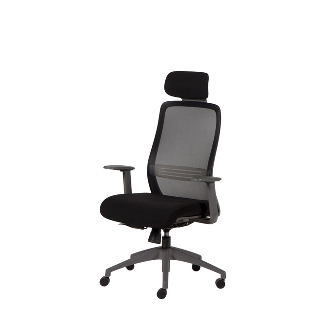 Modernform เก้าอี้สำนักงาน เก้าอี้เพื่อสุขภาพ รุ่น ERA-L พนักพิงสูง สีดำ