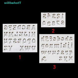 [WillbehotT] ใหม่ แม่พิมพ์ซิลิโคน รูปตัวอักษร ตัวเลข 3D สําหรับตกแต่งเค้กฟองดองท์ [ใหม่]