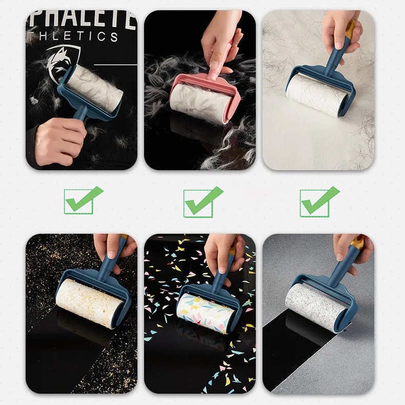 ลูกกลิ้งกำจัดขน ลูกกลิ้งเก็บ 16cm ลูกกลิ้งทำความ เก็บฝุ่นสะอาด เก็บขนและเก็บฝุ่น ขนที่เก็บขนลูกกลิ้งดักฝุ่น ลูกกลิ้งฝุ่น - รูปที่ 3