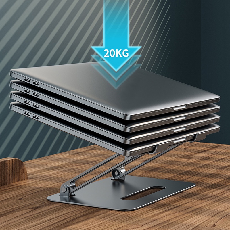 Elite ที่วางโน๊ตบุ๊ค ปรับความสูงได้ 27cm วัสดุอลูมิเนียม แท่นวางโน๊ตบุ๊ค - รูปที่ 4