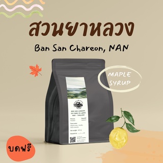 Meng Po Coffee เมล็ดกาแฟคั่วกลาง สวนยาหลวง พรีเมียม เมเปิ้ลไซรัป หวานอมเปรี้ยว