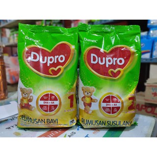 🍼👶Dumex Dupro 🍼นมผงเด็ก สูตร 1-2 น้ำหนัก 550  กรัม สำหรับเด็ก 0-36 เดือน