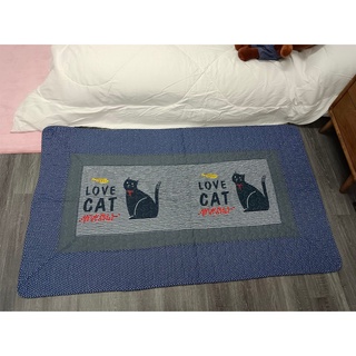 Floor Mat พรมเช็ดเท้าวินเทจ พรมเช็ดเท้าผ้าฝ้าย ขนาด 90*150cm