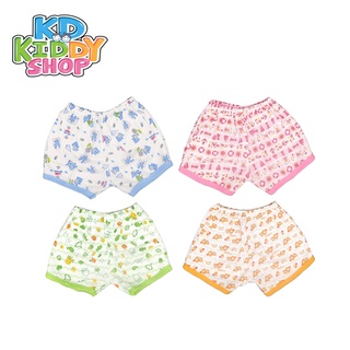 กางเกงขาสั้นเด็กแรกเกิดจนถึง 2 ปี size M (3-6เดือน)  ผ้า cotton 100% ผ้าลายพิมพ์ทั้งตัว (คละลาย)(เลือกสีได้)