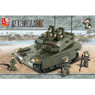 ProudNada Toys ของเล่นเด็ก ตัวต่อ รถถัง ทหาร Sluban ARMY TANK K1 344 PCS B0305