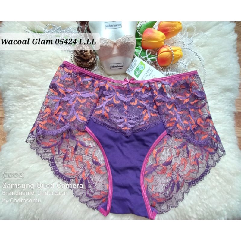 Wacoal glam (วาโก้) Size L,LL ชุดชั้นใน/กางเกงชั้นในทรงจีสตริง(G-string) 05424