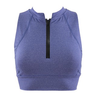 A ACTIVE MANDARIN ZIPPER CROP TOP สปอร์ตบรา