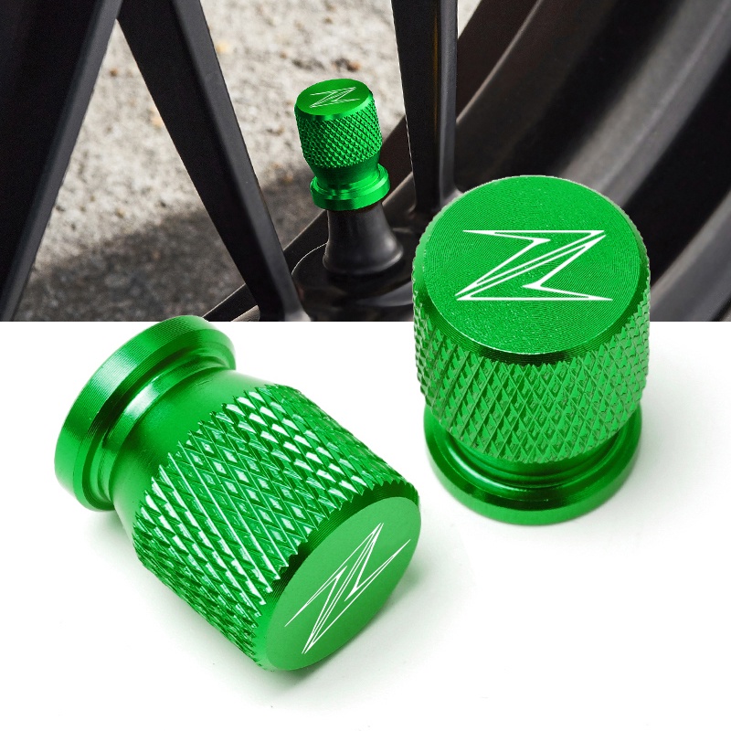 จุกลมมอเตอร์ไซค์ ฝาครอบวาล์วล้อรถจักรยานยนต์ CNC อลูมิเนียม สําหรับ KAWASAKI Z400 Z900 Z1000 Z800 Z750 Z300 Z650 จุ๊บลมมอเตอร์ไซค์