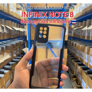 ⚡️ส่งจากไทย⚡️INFINIX NOTE8 สวย ทน ถึก เคสกันกระแทกขอบดำ