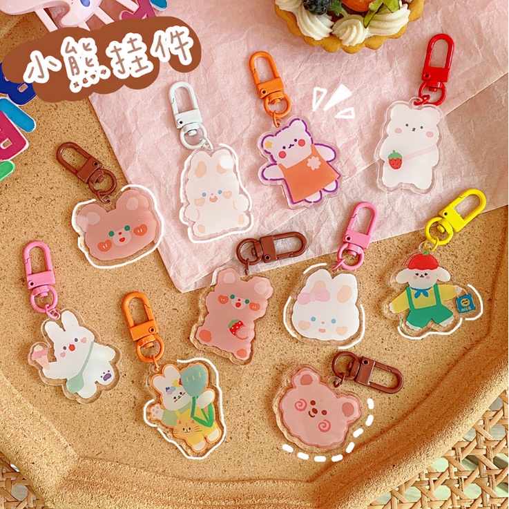 พร้อมส่ง!!! พวงกุญแจการ์ตูนอะคริลิค น่ารัก