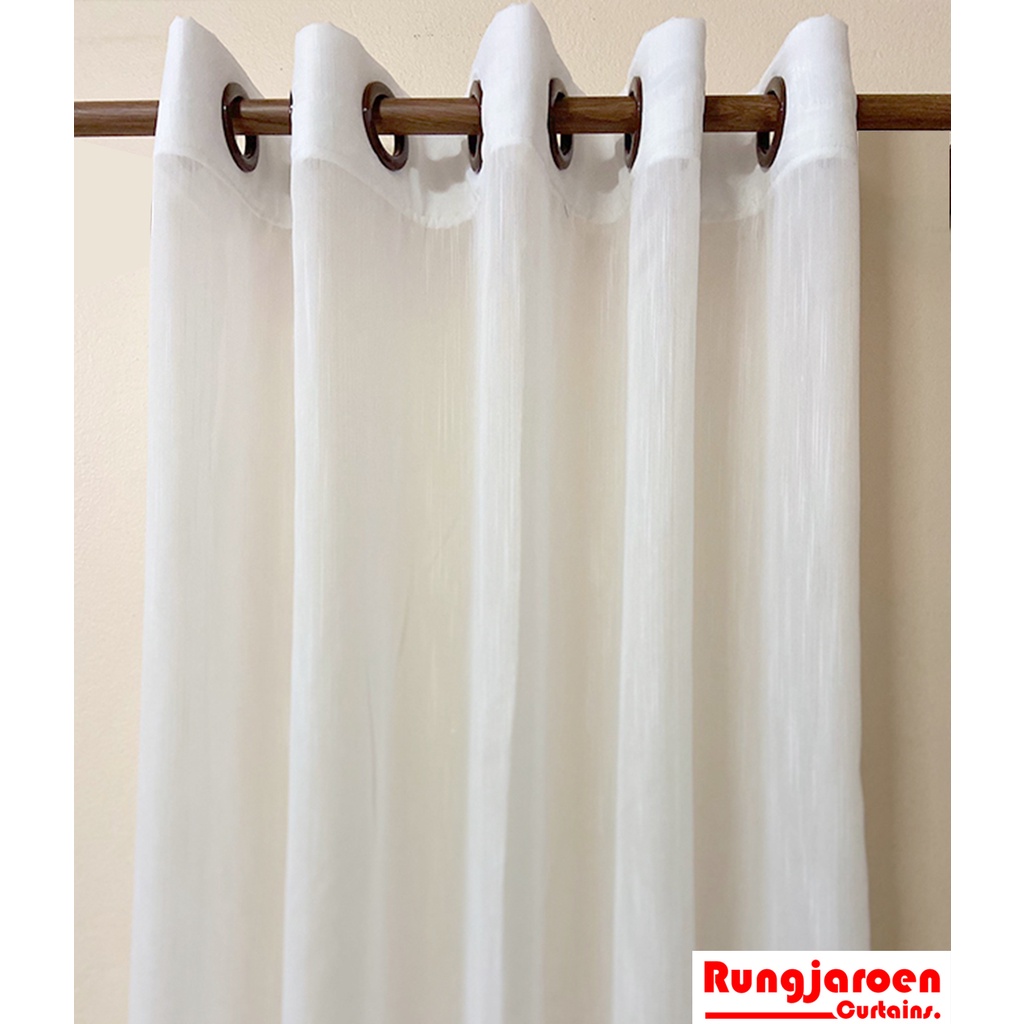 แนะนำ ผ้าม่าน ผ้าม่านโปร่งขาว (เนื้อเส้น) แบบตาไก่ โปร่งแสง ผ้าฝ้ายสังเคราะห์ By ร้านรุ่งเจริญผ้าม่าน ราคาพิเศษ มีเก็บเงินปลายทาง