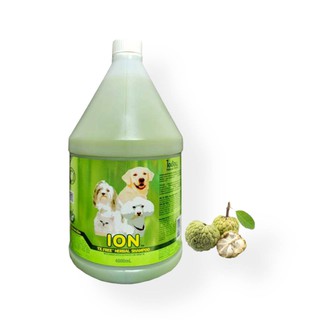 ION 🐶🐱 ไออ้อน แชมพูสมุนไพรน้อยหน่า กำจัดเห็บหมัด สัตว์เลี้ยง 4000 ml ไออน แกลลอน แชมพูสุนัข แชมพูแมว ไออ้อน