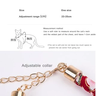 พร้อมส่ง! ! ปลอกคอสัตว์เลี้ยงน่ารักสไตล์ญี่ปุ่นปรับได้catะอุปกรณ์แต่งตัวสำหรับแมว กระดิ่งแมวกวัก น่ารักสไตล์ญี่ปุ่น