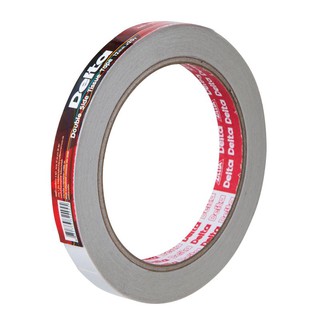 เทปเยื่อกาว 2 หน้า 12 มม.x20 หลา สีขาว เดลต้า Double-sided membrane tape, 12 mm.x20 yd. White, Delta