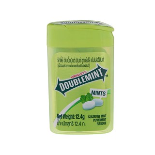 ริกลี่ย์ลูกอมดับเบิ้ลมิ้นต์เปปเปอร์มินท์พลาสติก 12.4กรัม Wrigley Double Mint Plastic Peppermint Candy 12.4g.