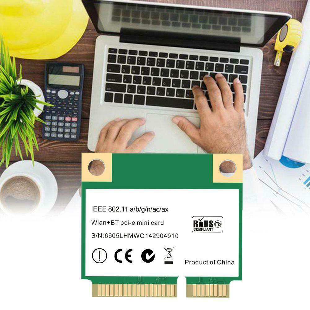 Ax3000h Mini Pci E Wifi 6 การ ดไร สาย 2 4 5 G 802 11 Ac Ax Bluetooth 5 0 Mu Mimo E9e2 Shopee Thailand