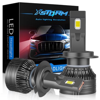 Xstorm หลอดไฟ LED 100W 25000LM H4 H11 H7 H1 9005 HB3 9006 HB4 12-24V สีขาว 6000K สว่างมาก 2 ชิ้น