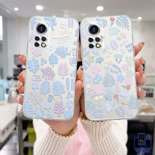 กรณี Infinix Hot 10s NFC 10 10t 10 11 Play 10i 9 Pro 10 Lite 11 Plus เคสใสลายดอกไม้เล็กเรียบง่าย