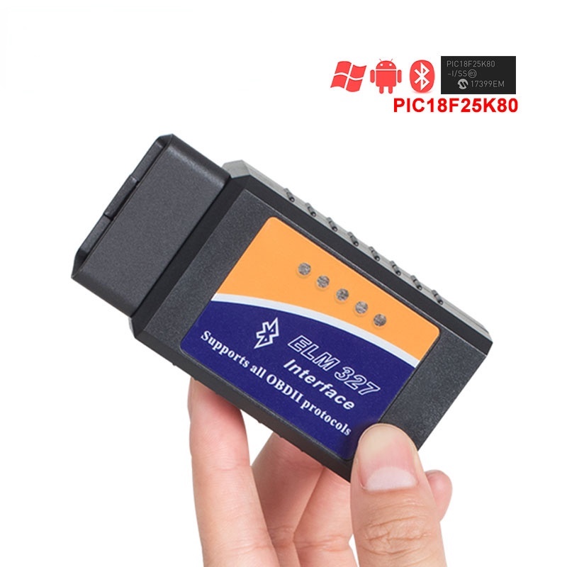 ELM327 บลูทูธ V1.5 PIC18f25k80 ชิปเครื่องมือวินิจฉัย J1850 elm 327 V 1.5 สําหรับ OBDII OBD2 รถ andro